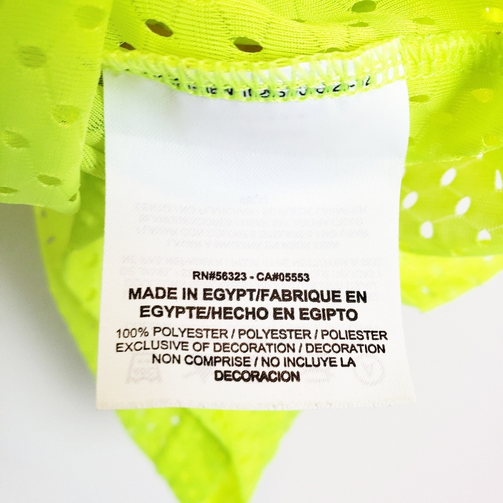 NIKE Logoed Neon Yellow Mesh Youth Jersey Small - Picture 5 of 6